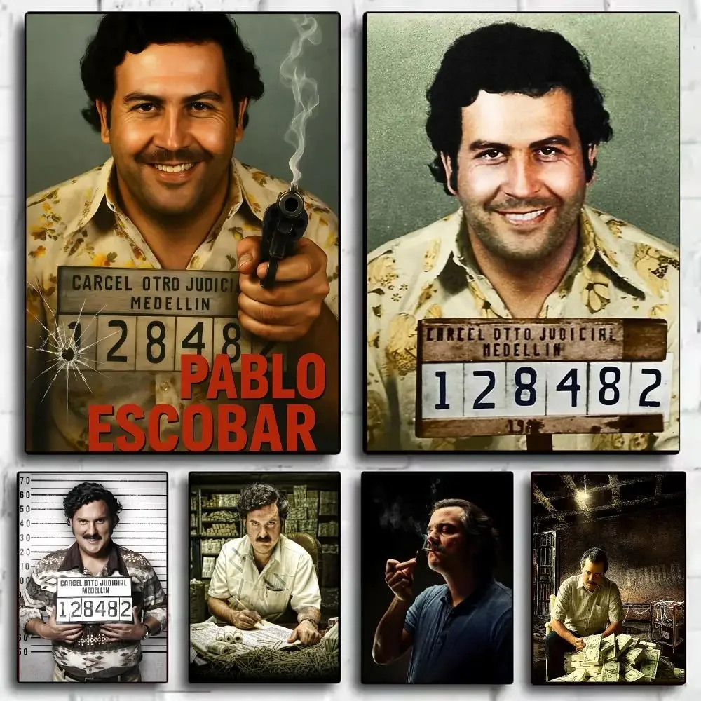 Classic Movie P-Pablo E-Escobar Poster Decorative Wall Sticker Mural Photo Print for Bedroom Living Room Hallway Home Decor Gift