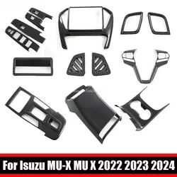 LHD RHD For Isuzu MU-X MU X 2022 2023 2024 Interior Accessories window lift steering wheel gear panle front rear AC oultet cover
