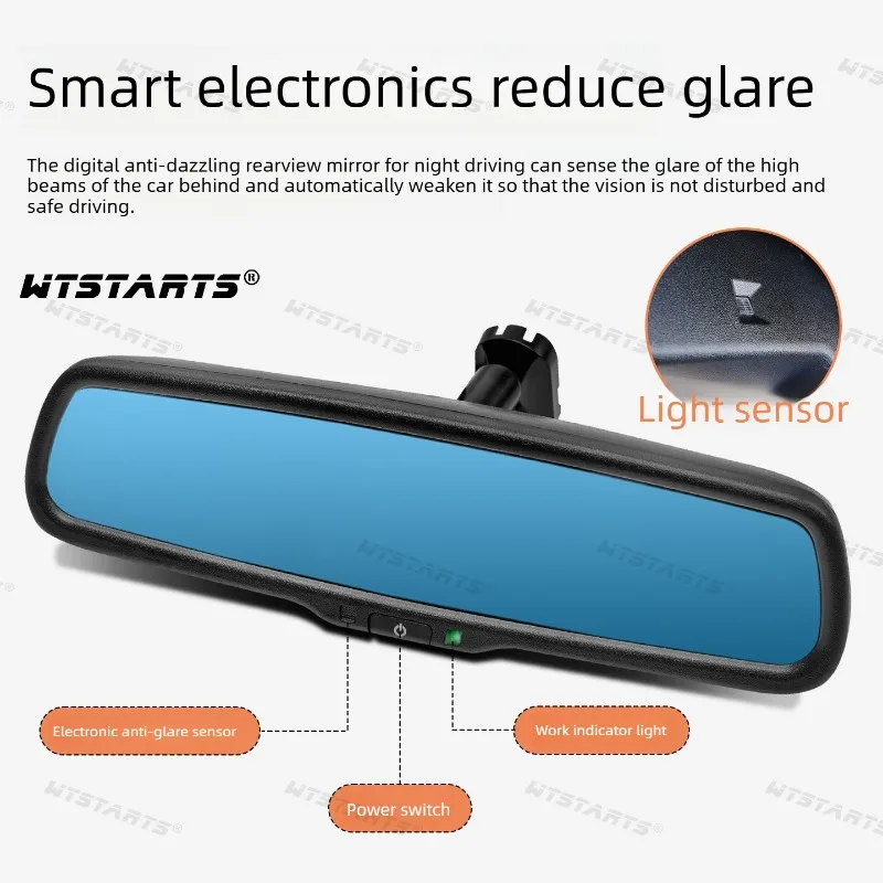 For BAIC 212 T01 Automatic dimming rearview mirror anti-glare universal type,Auto-dimming endoscope,interior reversing mirror