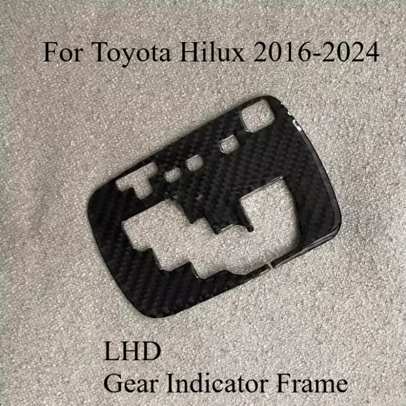

For Toyota Hilux 2016-2024 Interior Modification Carbon Fiber Grain Central Control Gear Frame Automobiles Car Accessories