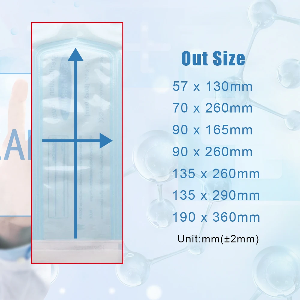 200/100/10pcs Self-Sealing Sterilization Pouches Bags Disposable Storage Bag Autoclave Bags for Tattoo Art Nail Dental Tool