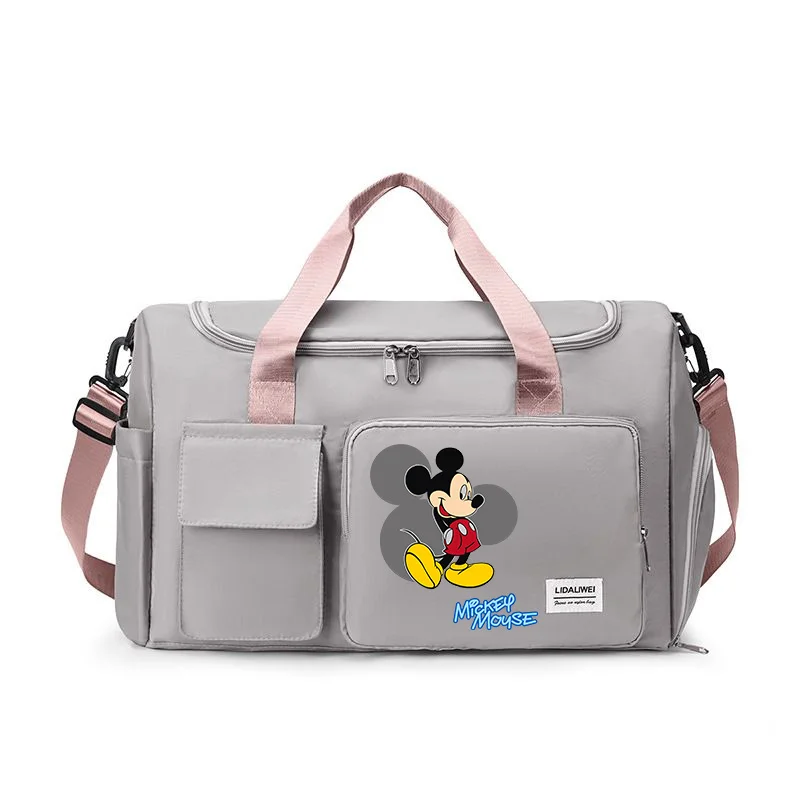 Disney Minnie Mickey Mouse Travel Bag Cartoon Clothes Shoe Storage Pack Shoulder Handbag Women Men Outdoor Portable Bags Gifts