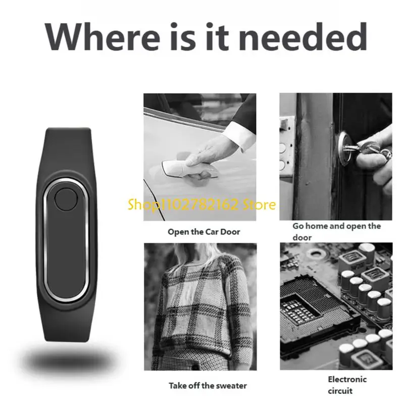 547B Fast 0.2 Second Response Electrostatic Release Wristband Handles High Voltages