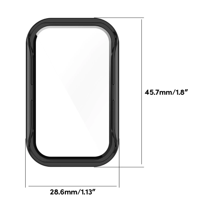 เคส PC สำหรับ Redmi Band 2 Band2อัจฉริยะ, กรอบกันชนกระจกนิรภัยป้องกันหน้าจอสำหรับ Xiaomi Smart band 8 Active