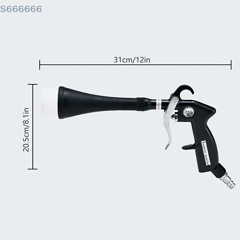 

2 In 1 Air Blow Car Wash Gun With 2 Nozzles Efficient Dry Cleaning Gun High Pressure Tornado Dust Blowing Gun Professional