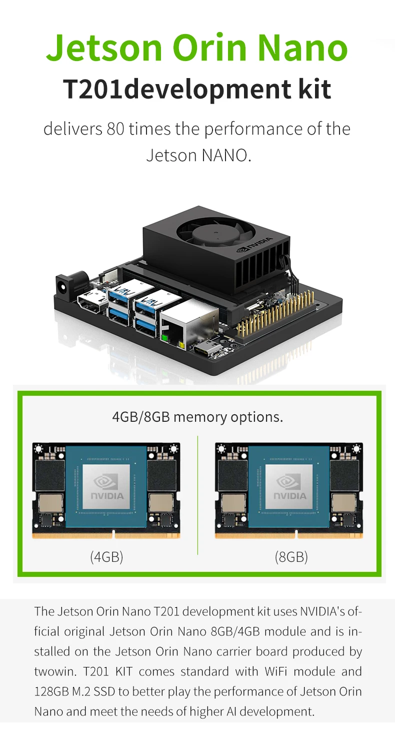 Jetson Orin Nano Super Kits 4GB 8GB 34TOPS 67TOPS AI Development Kit Embedded Developer Board Edge Computing Bbox