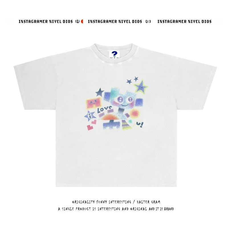 

Футболка Creative Part Dog с цифровым принтом, повседневная, свободного кроя, из хлопка, летняя, для молодежи