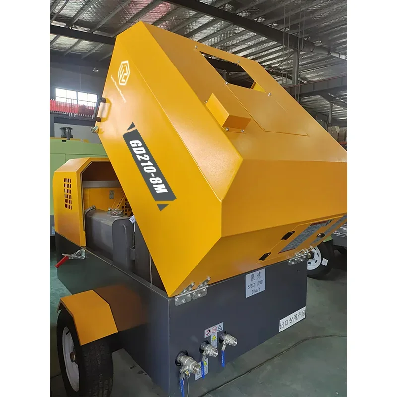 GD210-8M  210CFM  8bar  Mobile diesel engine screw air compressor 50hp