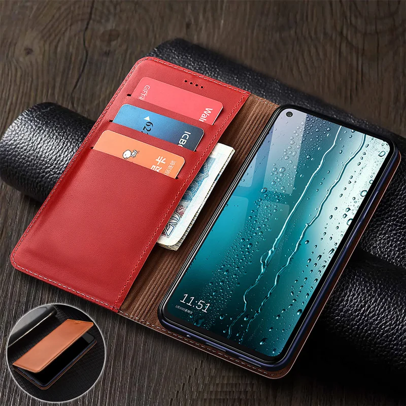 

Genuine Leather Flip Case For Xiaomi Poco F5 F6 F7 F8 M5 M5S M6 M7 X5 X6 X7 Pro GT Plus Ultra NFC Wallet Cover Cases Wax Drop