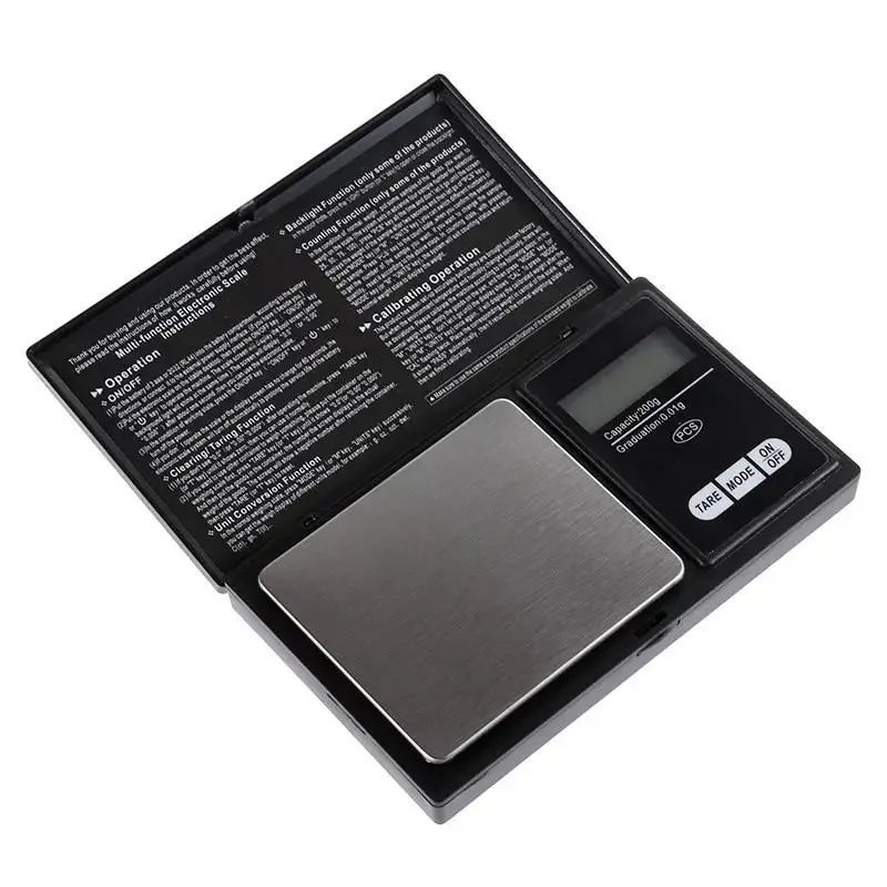 Imagem -03 - Balança Digital para Ouro de Prata Esterlina Balanças Jóias Mini Bolso Grama Eletrônica 100g 200g 300g 500g x 0.01g 0.1g
