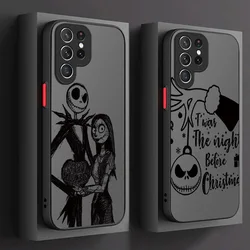 Nightmare Before Christmas Matte Phone Case For Samsung Galaxy S24 S23 S22 Ultra S21 S20 FE S10 Plus Note 20 10 A15 A25 A35 A55