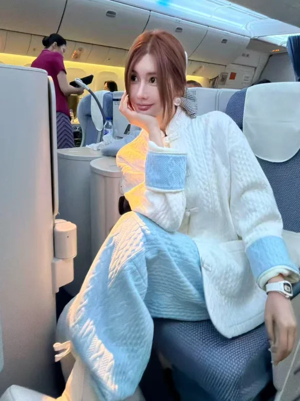 

Свободный женский топ из льняной ткани с эффектом похудения, осенне-зимняя новинка, в китайском стиле, с пэчворком и цветовыми блоками, модель Sle Li Wan Jun