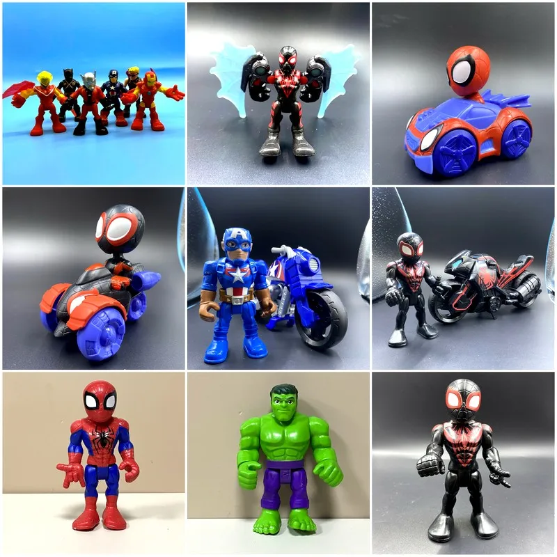 Супергерои Марвел Playskool, приключения, малыш, арахнид, Капитан Америка, Невероятный Халк, Майлс Моралес, модели гонщиков, детский подарок