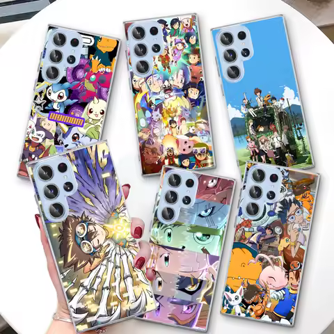 Digimon Digital Monster Case for Samsung Galaxy S20 S25 S21 S24 S23 FE S22 Ultra S10 S8 S9 Plus Shockproof TPU Phone Cover Shell