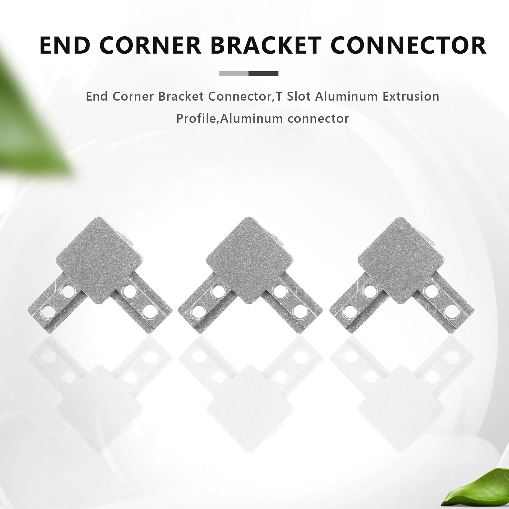 4-Pack 3030 Series 3-Way End Corner Bracket Connector,With Screws For Standard 8Mm T Slot Aluminum Extrusion