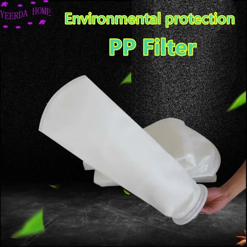 wholesal105x380mm PP/Stainless Ring environmental protection Industrial Filter Sock Pocket Bag 0.2/0.5/5/10/25/75/100/200 micron