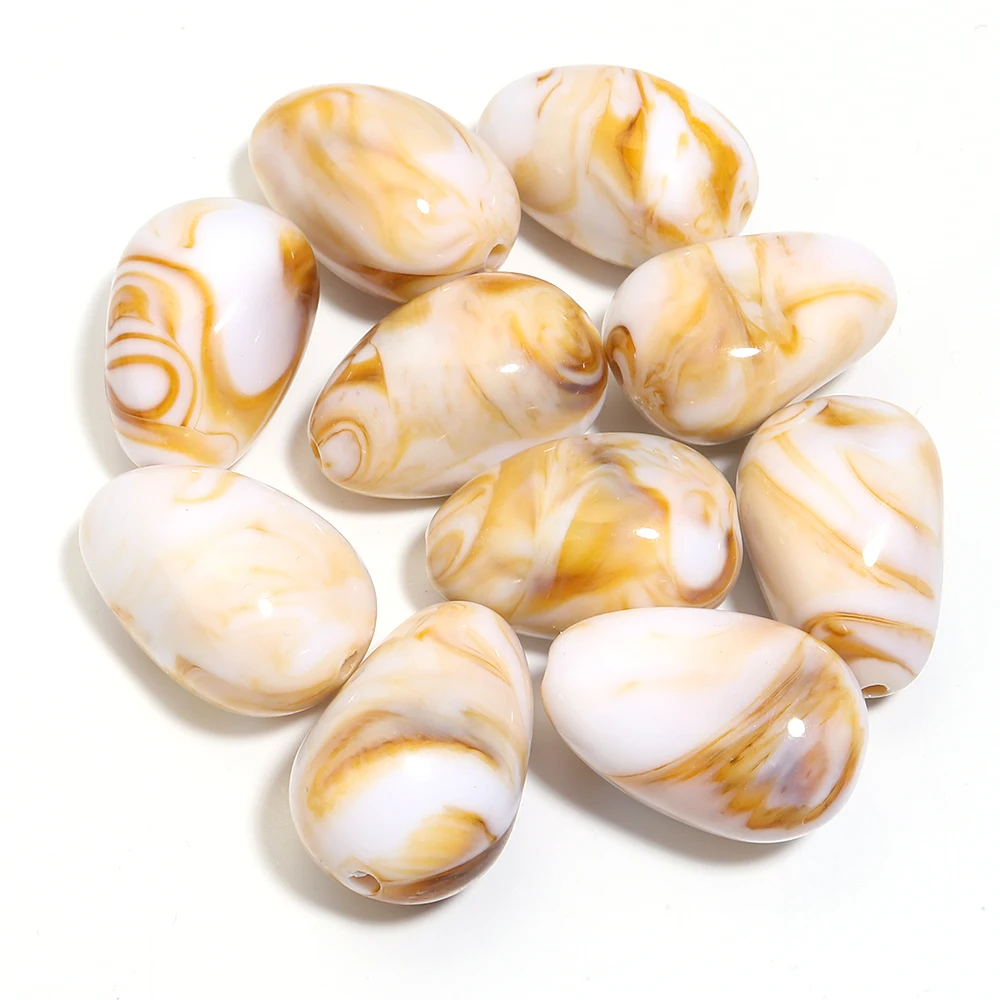 10pcs Irregular Acrylic Beads for DIY Jewelry Making