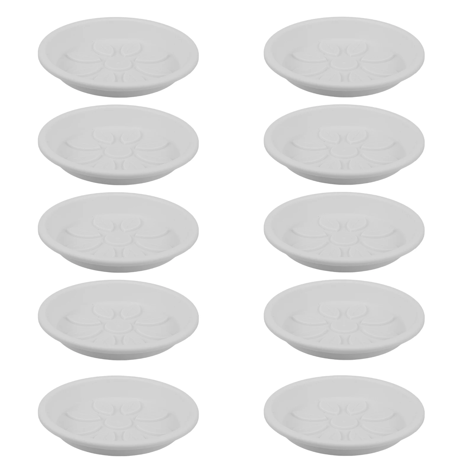 

10pcs Resin Plant Saucers Drip Trays Heavy Duty Round Flower Pot Tray Drainage Plate For Indoor Outdoor Potted Plants Garden