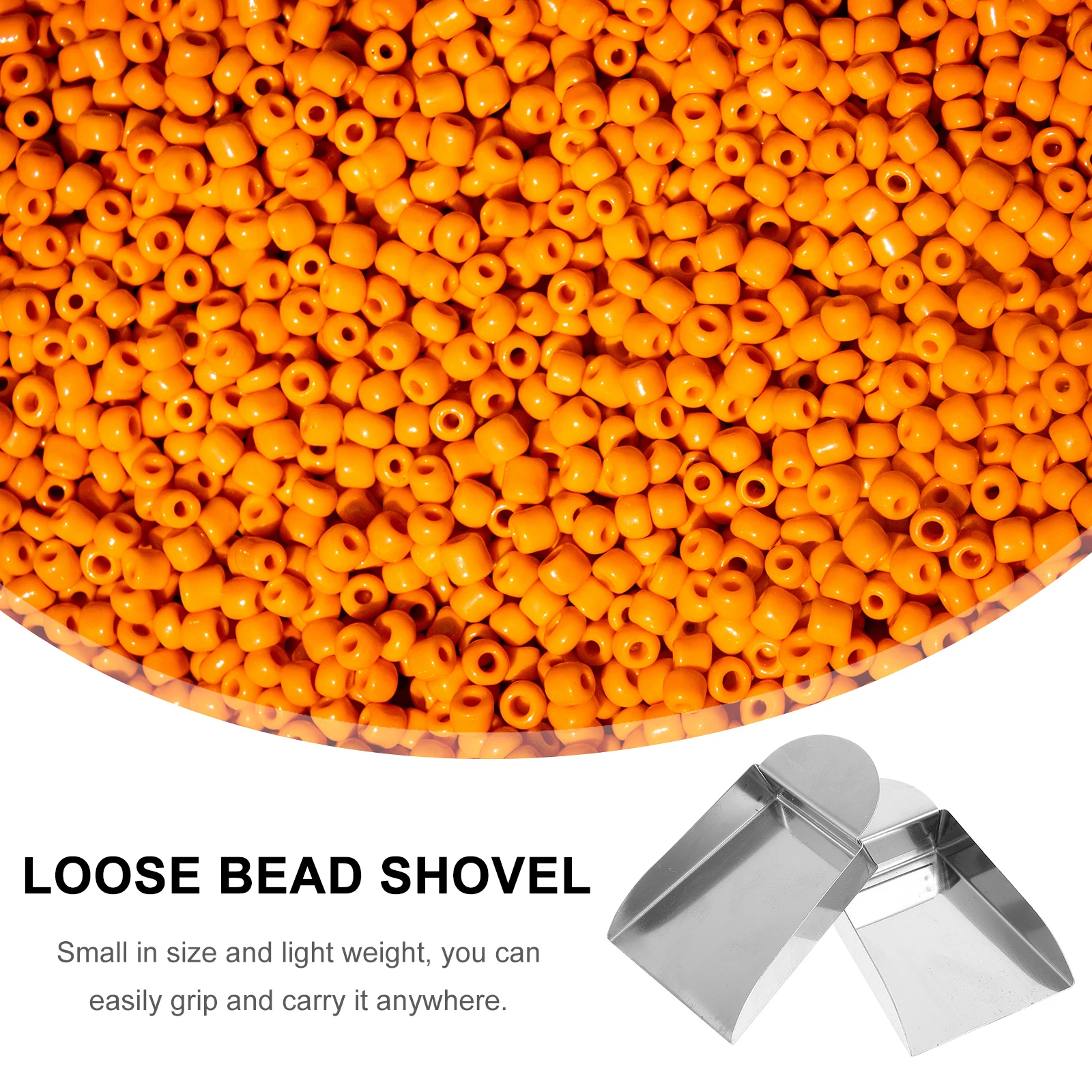 

2 Pcs Shovels Beads Scoops Stainless Steel Small Jewelry Diy Accessory Size Lightweight DIY Tools Storage Accessories