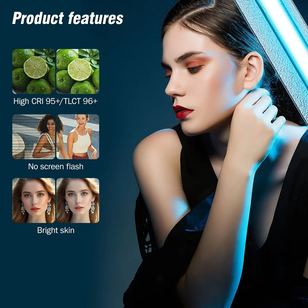 Sutefoto tw20 portátil rgb colorido vara luz portátil led varinha de luz cri 95 + 2800k-10000k fotografia estúdio lâmpada luz de vídeo