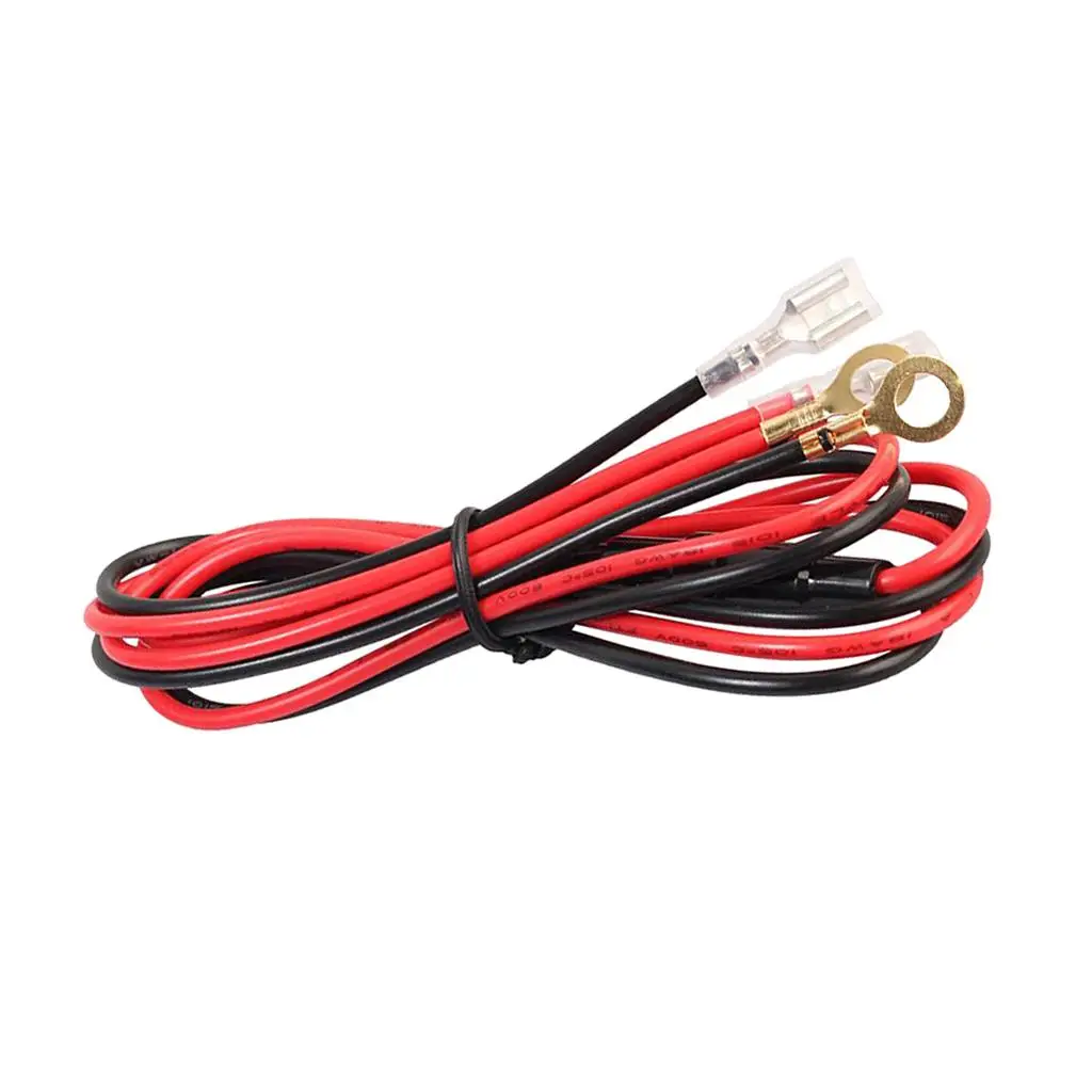 Cigarette Lighter Extension Cable 1m Fused 10A Eyelet Ring Terminal Adapter for 12V Auto Bike