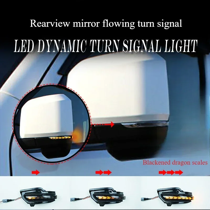 

For Toyota Salfa Hiace 300 Gran Via Rearview Mirror Yellow Flowing Water Turn Signals