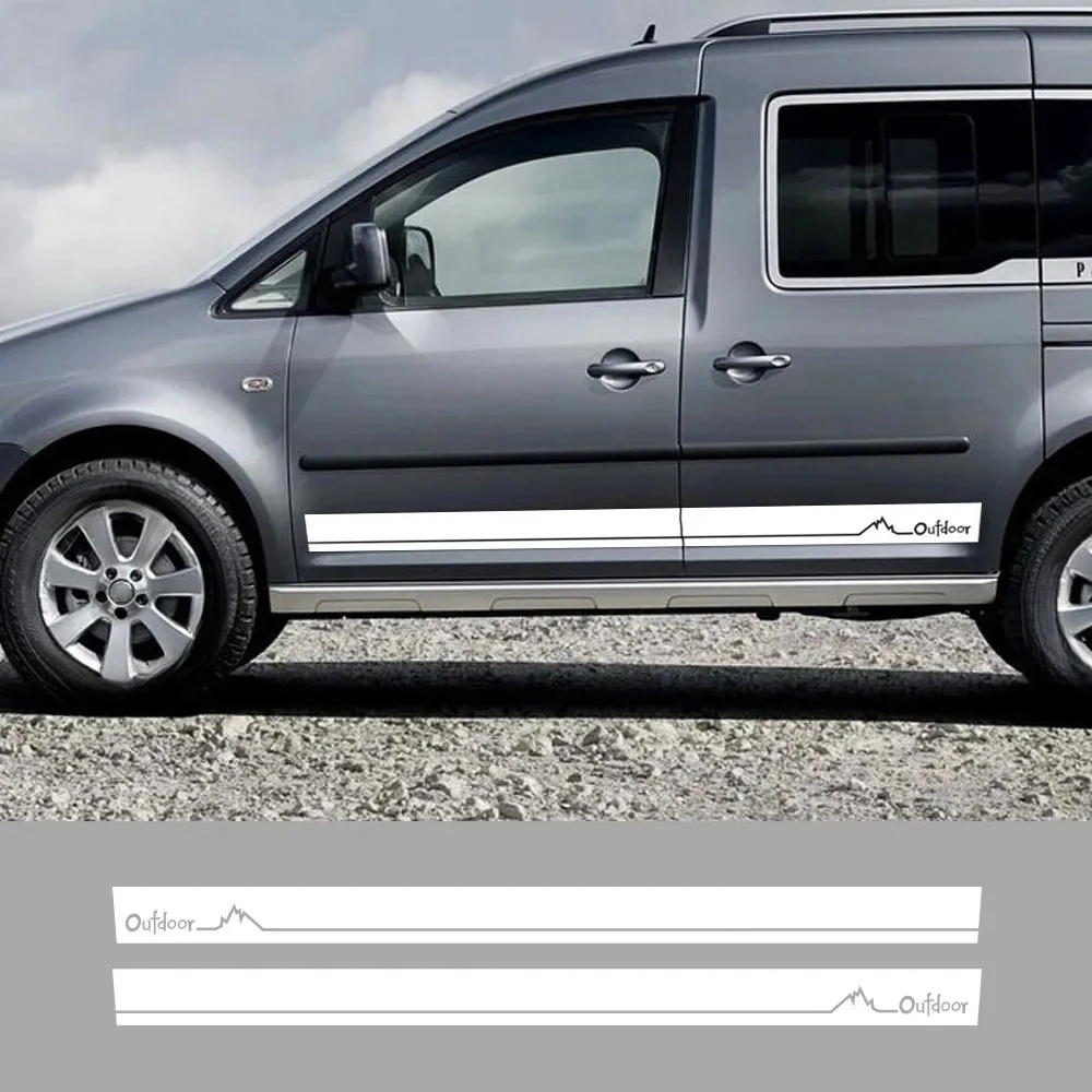 2PCS Car Stickers For Volkswagen VW Caddy MK1 MK2 MK3 MK4 4 3 2 Maxi Kombi Camper Van Vinyl Decals Graphics Tuning Accessories view 2