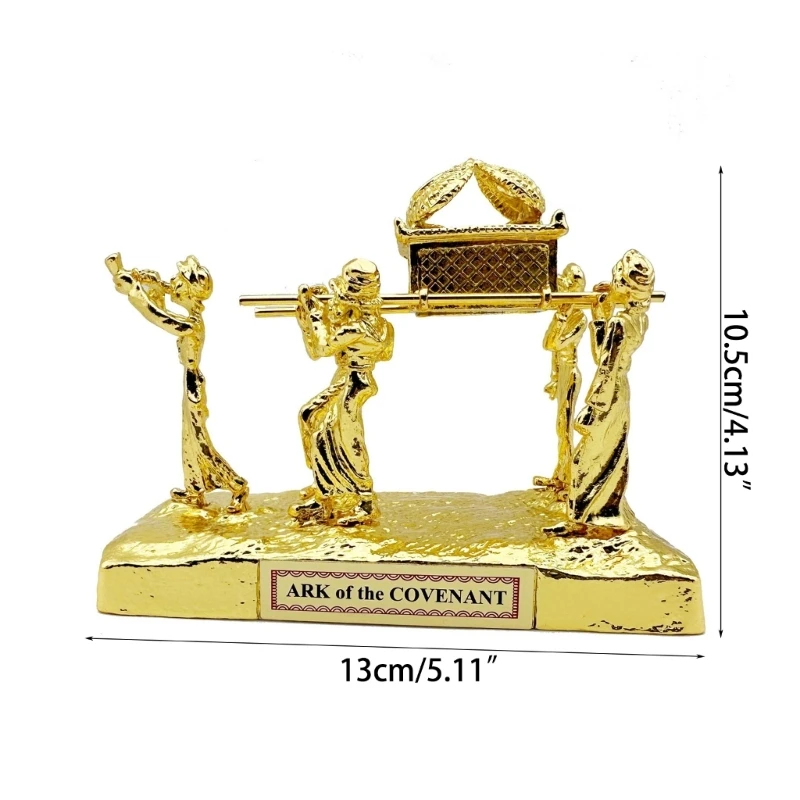 Ark Of The Covenant Replicas Statue Gold Plated With Ark Content Aaron Rod Decorative Sculptures For Home images - 6