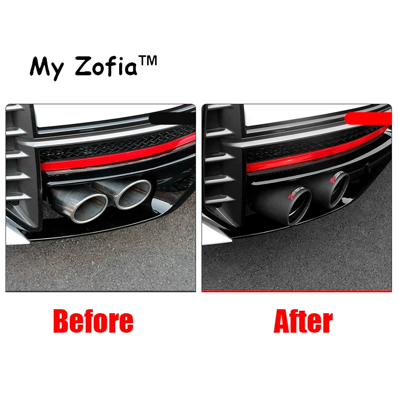 Car Special Matte Glossy Carbon Fiber Muffler Exhaust Pipe Mount black For New DODGE Attitude GT GAC Empow 2024 2025 Accessories