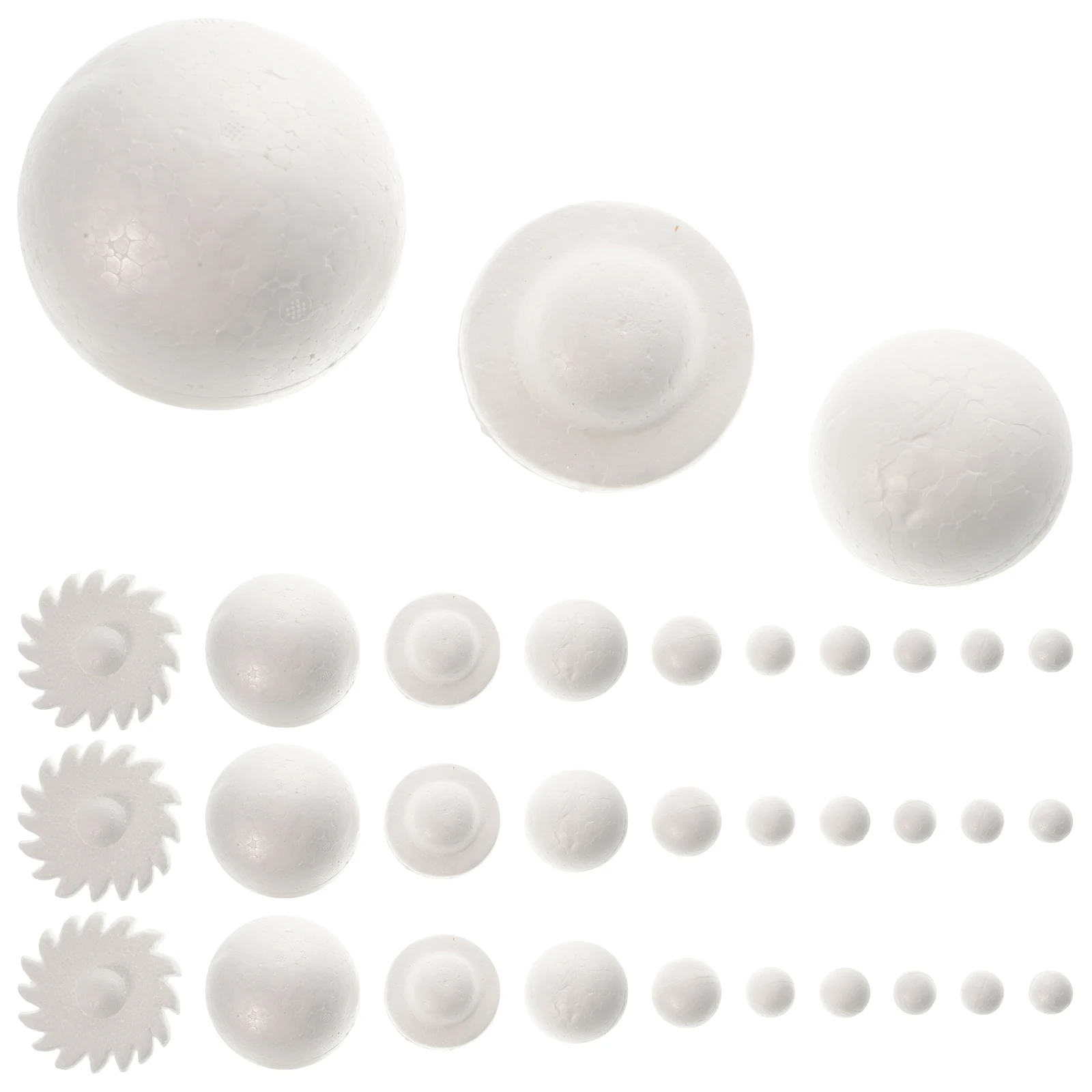 Juego de 4 bolas del sistema Solar, planetas en blanco sin pintar para proyecto de ciencia escolar, Kit de artesanía de arte creativo, cumpleaños para niños