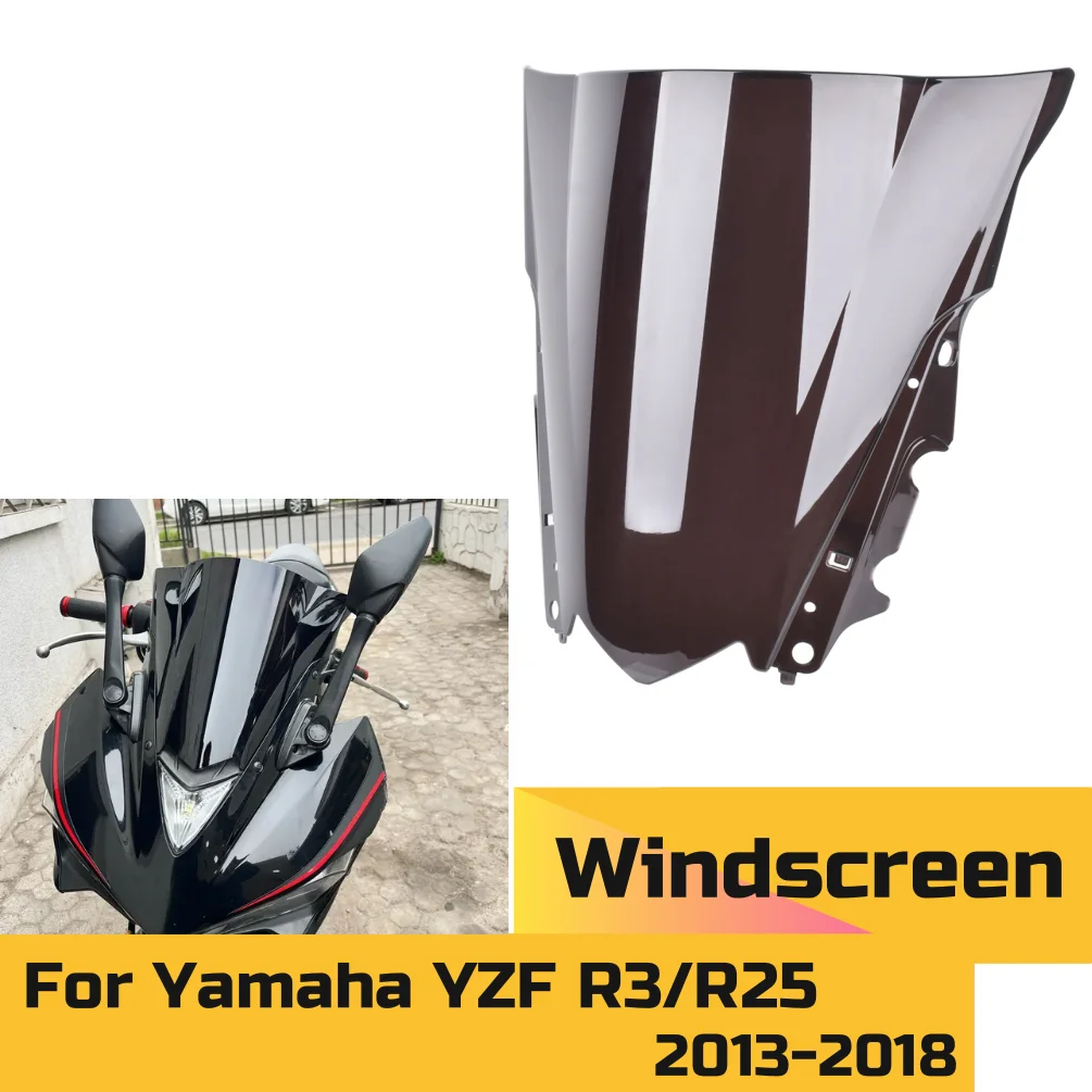 R25 R3 Windshield Windscreen Front Wind Deflector Air Screen Shield For Yamaha YZF R 3 25 2014-2018 YZFR3 Motorcycle Accessories