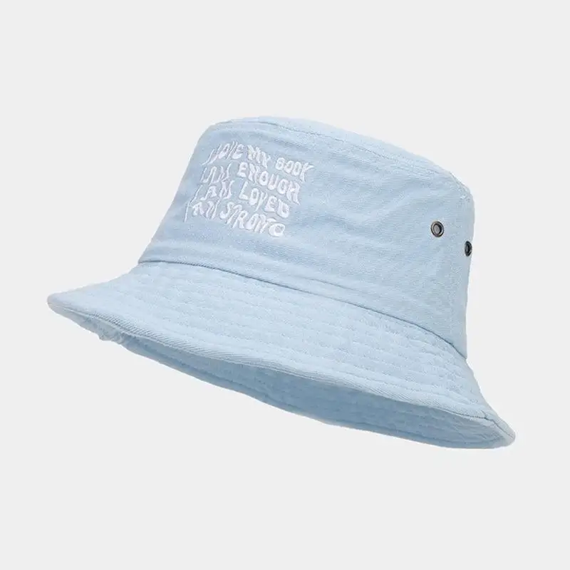 

39BB Embroidery Letter Bucket Hat for Adult Traveling Beach Getaways Fisherman Hat