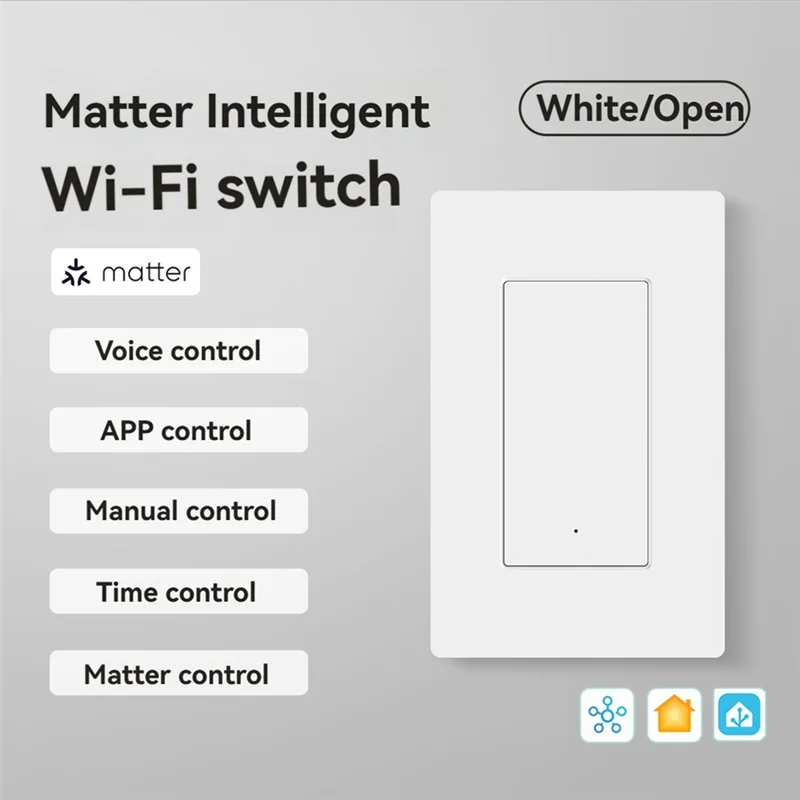 

M16K-Matter Wi-Fi для TUYA/Google/Smartthings, интеллектуальный переключатель, односторонняя кнопка, настенное управление светом через голос, приложение