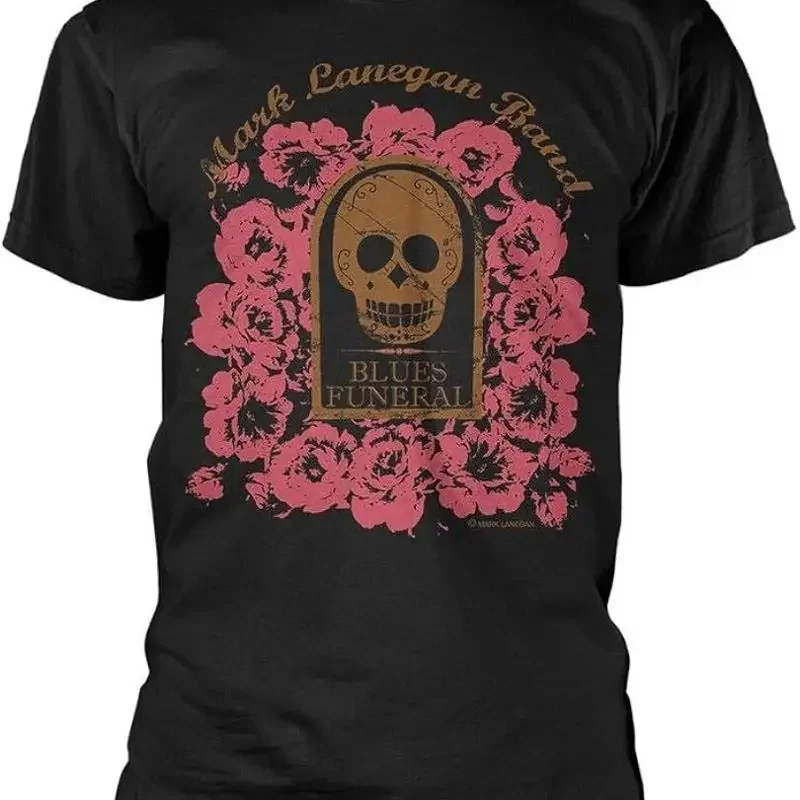 Vtg Mark Lanegan Band Blues Funeral T-shirt en coton noir taille complète MM1677