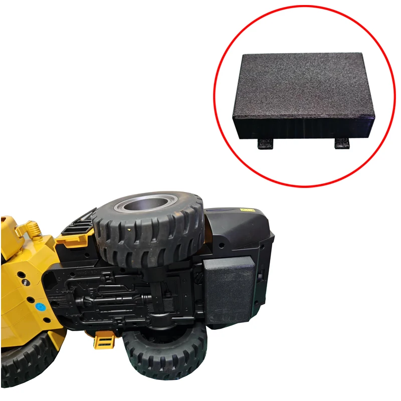 1PCS Raised Battery Cover for Huina 583 RC Loader Model 3D printed Extended Height Power Box Lid Holds four 18650 Batteries