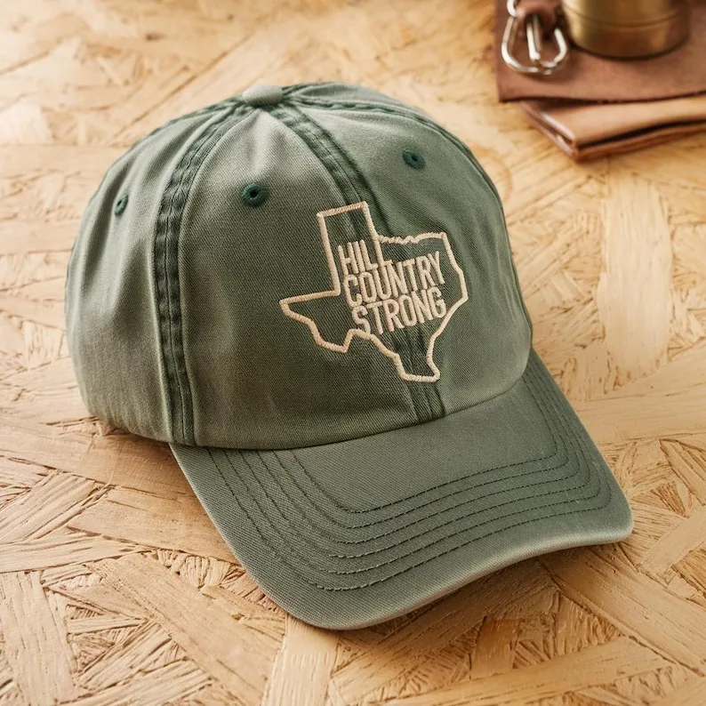 

Вышитая потертая крышка Texas Strong Flood Disaster Relief, Hill Country Flooding Survivor, Guadalupe River Kerr