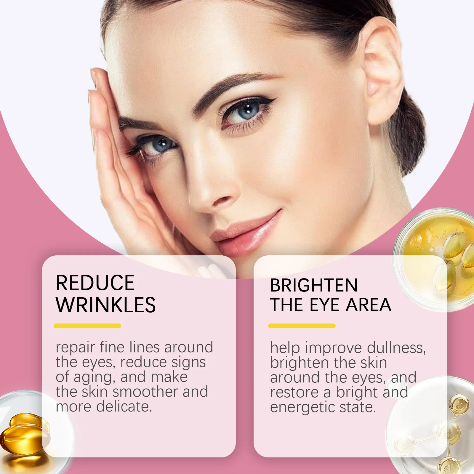 كريم عين الريتينول مع الكولاجين المضاد للشيخوخة كريم عين للتفتخ والحقائب تحت العينين بلسم يقلل من الهالات السوداء