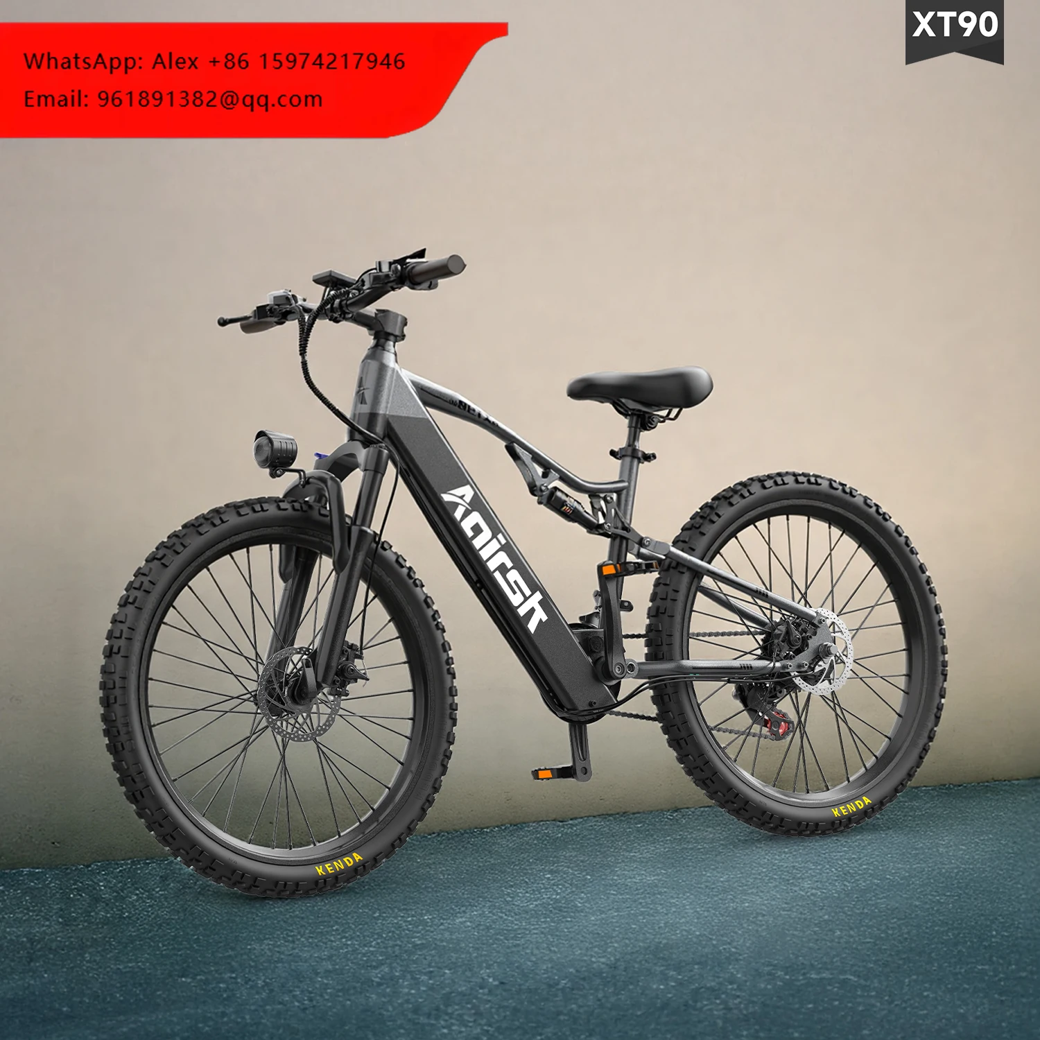 

Aairsk XT90 Electric Bike With 250W Motor 26 Inch Tire Double Disc Brake Ebike Electric Off-Road Bike Electric Commuting Bike