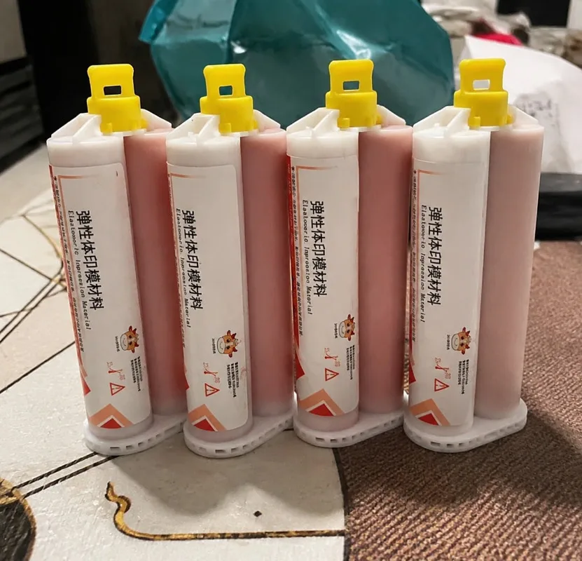 Dental Type3 VPS Elastomeric Silicone Impression Material White / Catalyst 50ml Excellent Detail Reproduction Dentistry Supplies