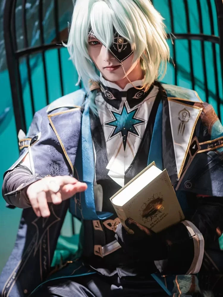 Stock Game Honkai Star Rail  Anaxa Cosplay Costume Anime Men Cool Uniform Anaxagoras Role Play Clothing Halloween Party Suit
