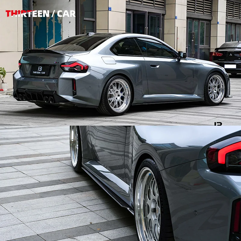

High Quality Dry Carbon Fiber R44 Style Side Skirt Side Panel for BMW G87 M2 Body Kit Bumper Lip Lower Door Splitter Spoiler