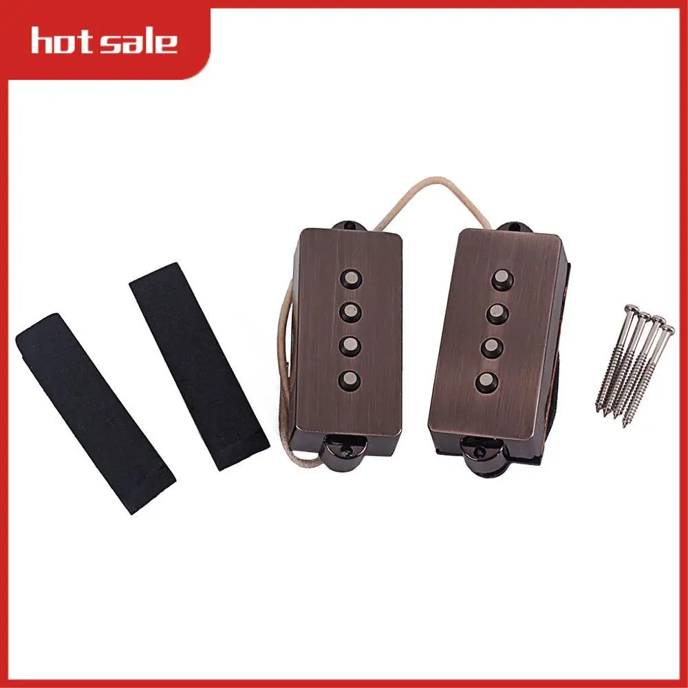 

AC22-Open Alnico 5 Pb P Bass Pickup Humbucker Pickup Alnico V Black For 4 String P Bass Replacement