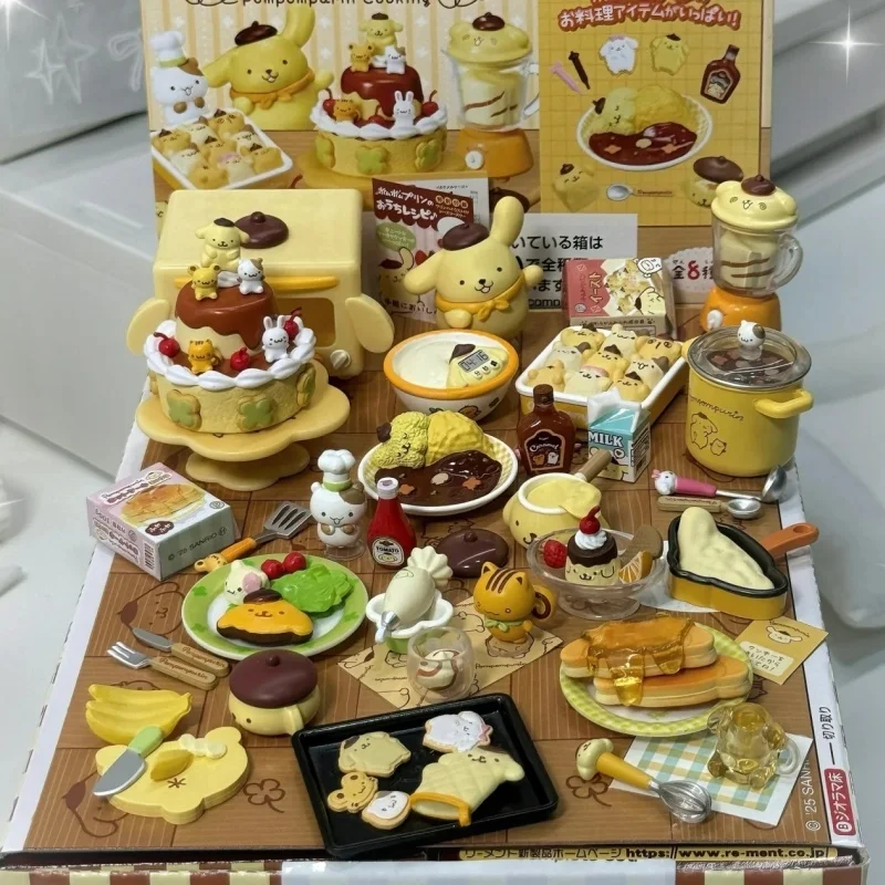 

New Re-Ment Genuine Miniature Food Play Set Sanrio Pudding Dog Kitchen Favorite Cooking Scene Display Trendy Blind Box Toy