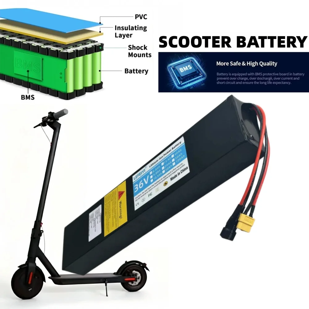 Electric Scooter Lithium Battery 36V 750W-1000W