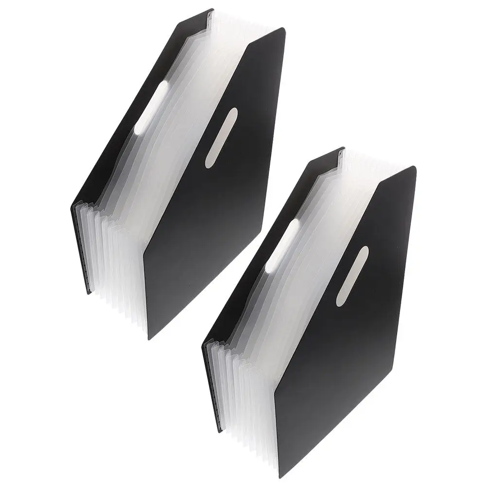 

2Pcs Accordion Folder File Organizer Vertical Expandable Document Holder for Office Home School Travel Receipts Coupons