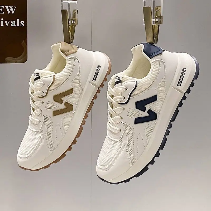 2024 Nieuwe Hot Selling Dames Mesh Casual Schoenen Comfortabele En Ademende Dikke Zolen Vrijetijdsschoenen Dames Sportschoenen