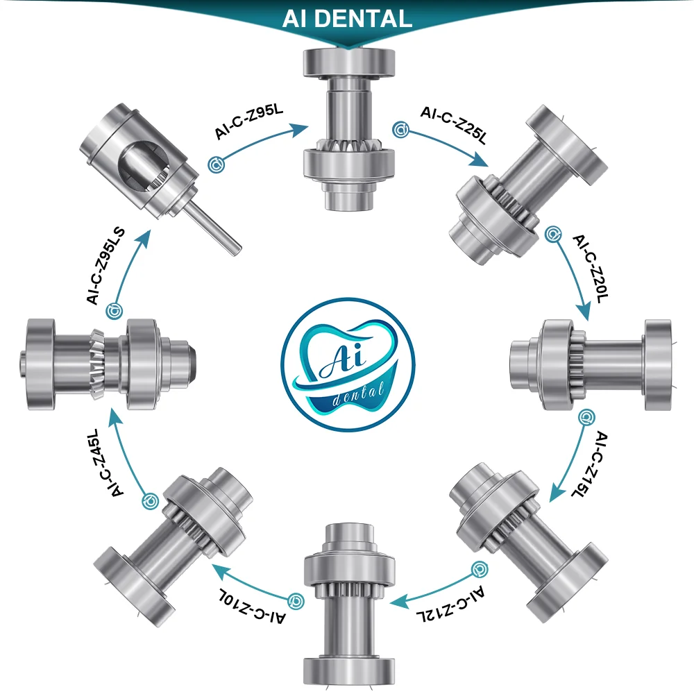 1 pcs AI-Z Serie Cartridge Rotor Ceramic/Ball Bearing Dental Contra Angle Slow Speed Handpiece Tips Spare Parts