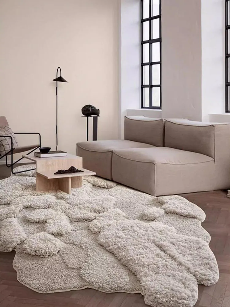 Irregular Thick Handmade Tufted Carpet Bedroom Bedside Balcony Window Soft Fluffy Mat Area Rug for Living Room Modern Home Decor