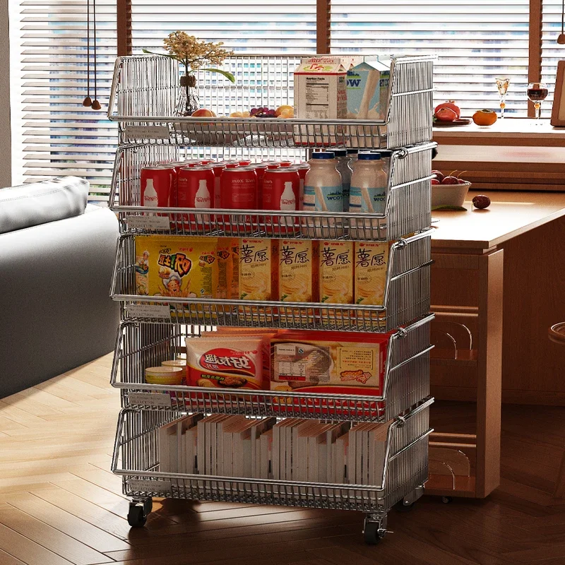 Multi-Layer Kitchen Vegetable Storage Rack Floor-Standing Household Fruit and Vegetable Basket Perfect for Organized