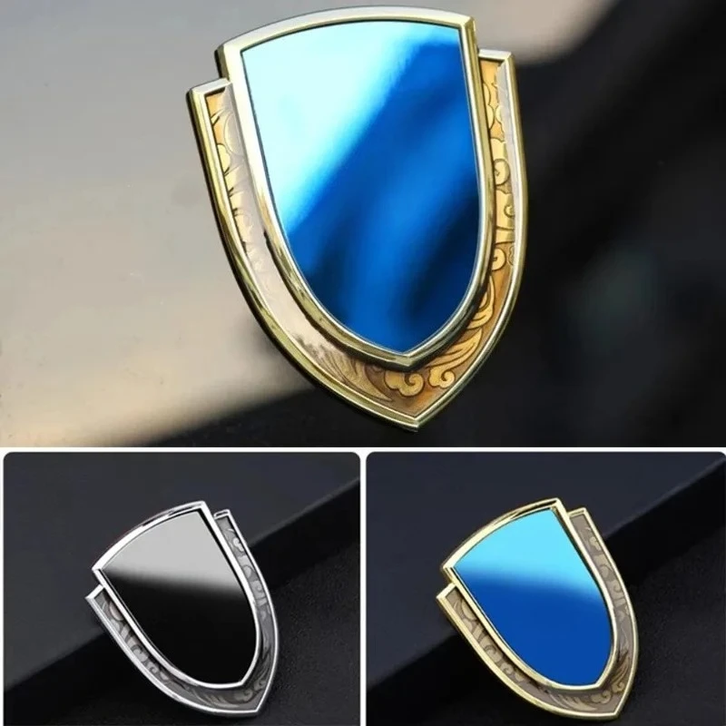 ملصق شارة بشعار درع جانبي للسيارة عالمي - ملصق زخرفي معدني للتصفيف الخارجي #1